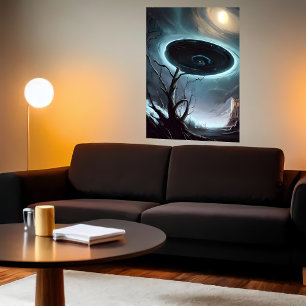 I was killed by a black hole AI Art Poster