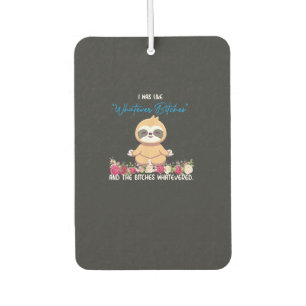 I Was Like Whatever Tee Sloth Yoga Meditating Slot Car Air Freshener