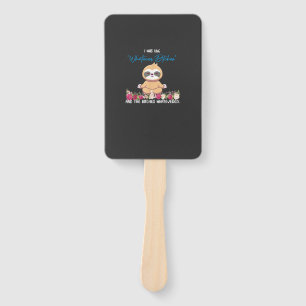 I Was Like Whatever Tee Sloth Yoga Meditating Slot Hand Fan