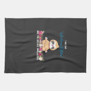 I Was Like Whatever Tee Sloth Yoga Meditating Slot Tea Towel