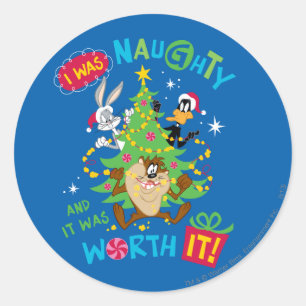 I Was Naughty Classic Round Sticker