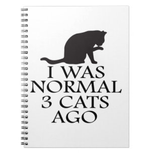 i-was-normal-3-cats-ago--funny-cat notebook
