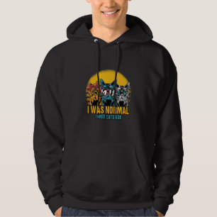 I Was Normal Three Cats Ago Cool Cat Mum Dad Hoodie