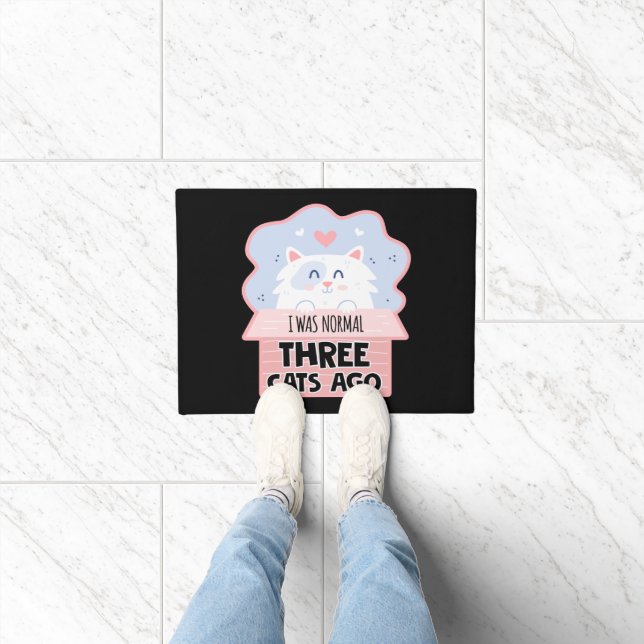 I Was Normal Three Cats Ago Doormat (Indoor)