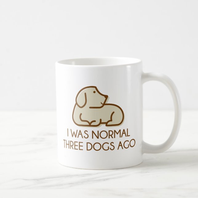 I Was Normal Three Dogs Ago Coffee Mug (Right)