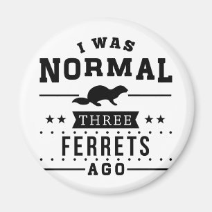 I Was Normal Three Ferrets Ago Magnet