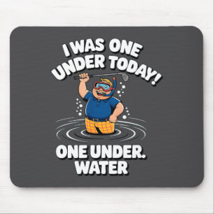 I Was One Under Today Water Hazard Golfing Mouse Pad