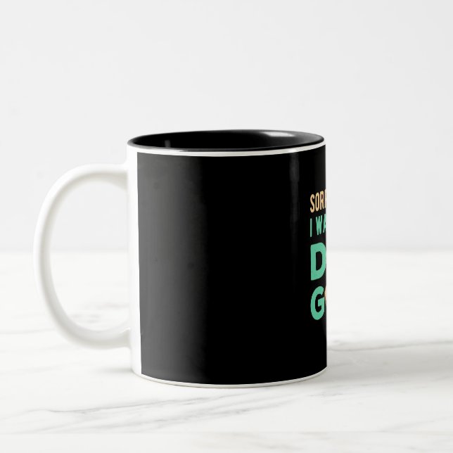 I Was Playing Disc Golf Two-Tone Coffee Mug (Left)