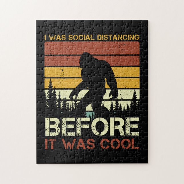 I Was Social Distancing Before It Was Cool Funny Jigsaw Puzzle (Vertical)