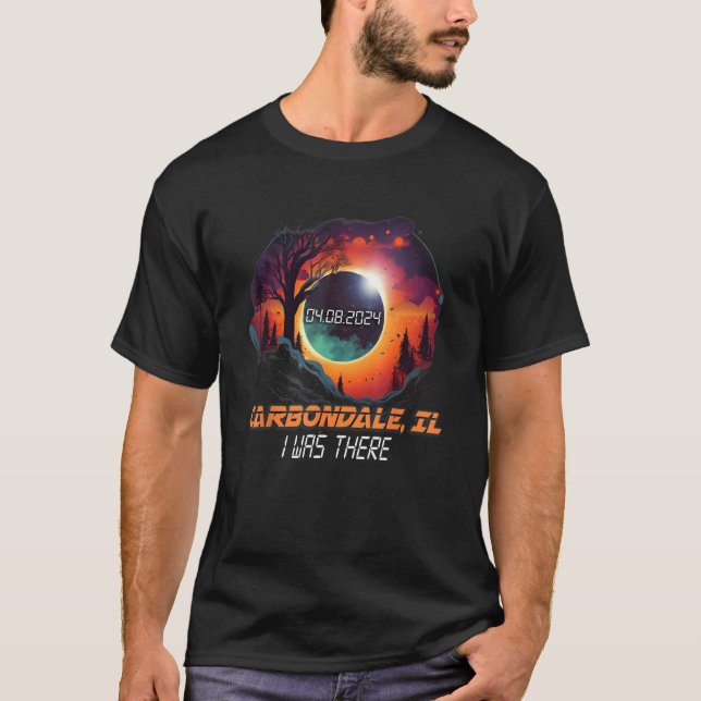 I Was There Total Solar Eclipse Carbondale Illinoi T-Shirt (Front)