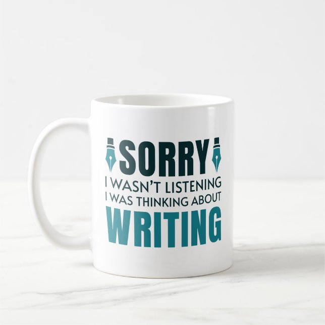 I Was Thinking About Writing Coffee Mug (Left)