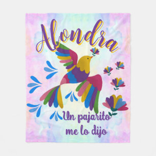 'I was told by a customizable birdie' Fleece Blanket
