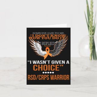 I Wasn't Given A Choice Rsdcrps Warrior T Shirt  Card