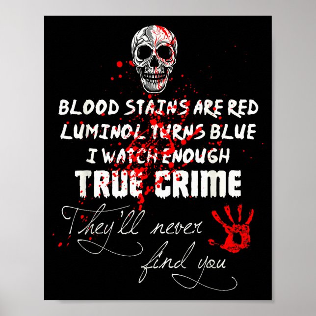 I Watch Enough True Crime They'll Never Find You F Poster (Front)
