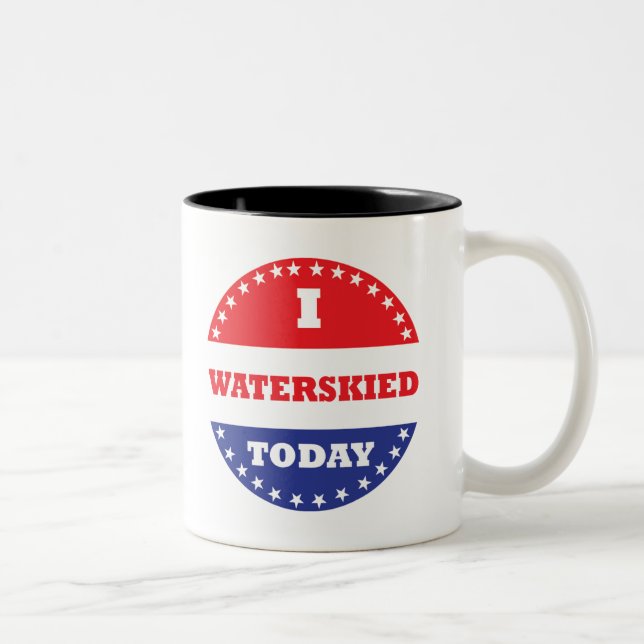 I Waterskied Today Two-Tone Coffee Mug (Right)