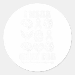 I We Wear Gary For Brain Tumour Awareness Month Me Classic Round Sticker