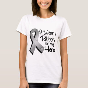 I Wear a Grey Ribbon For My Hero T-Shirt