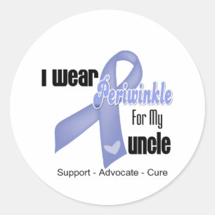 I Wear a Periwinkle Ribbon For My Uncle Classic Round Sticker