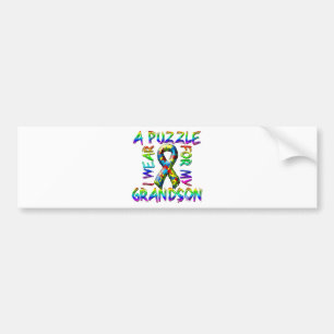 I Wear a Puzzle for my Grandson Bumper Sticker
