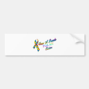 I Wear A Puzzle for my Sister Bumper Sticker