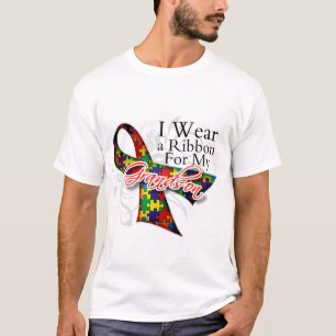 I Wear a Ribbon For My Grandson - Autism Awareness T-Shirt