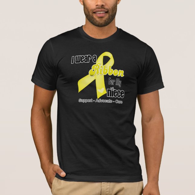 I Wear a Ribbon For My Niece - Sarcoma T-Shirt (Front)