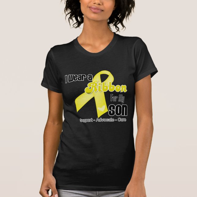 I Wear a Ribbon For My Son - Sarcoma T-Shirt (Front)