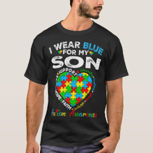 I Wear Awesome Blue Autism Awareness For My Son T-Shirt