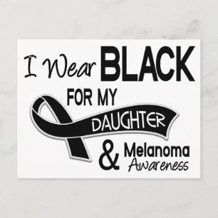 I Wear Black For My Daughter 42 Melanoma Postcard