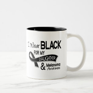 I Wear Black For My Daughter 42 Melanoma Two-Tone Coffee Mug