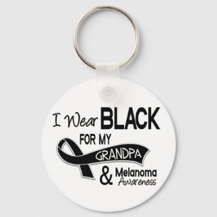 I Wear Black For My Grandpa 42 Melanoma Key Ring