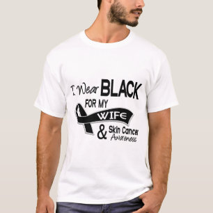 I Wear Black For My Wife 42 Skin Cancer T-Shirt