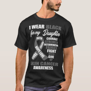 I Wear Black Skin Cancer Awareness T-Shirt