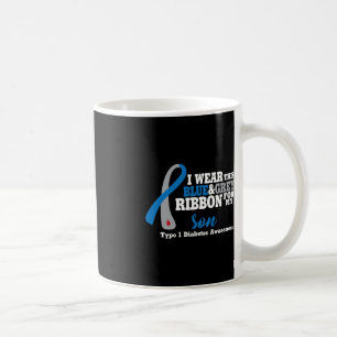 I wear blue and grey for my son Diabetes Awareness Coffee Mug