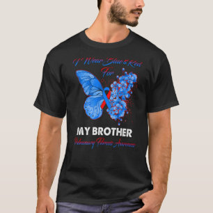 I Wear blue And Red For My Brother Pulmonary Fibro T-Shirt