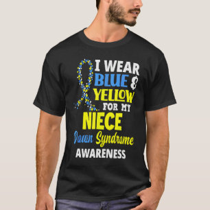 I Wear Blue And Yellow For My Cousin Down Syndrome T-Shirt