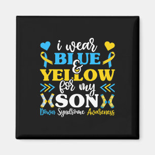 I Wear Blue And Yellow For My Son Mum Dad Magnet