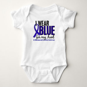 I Wear Blue Aunt Rheumatoid Arthritis RA Baby Bodysuit