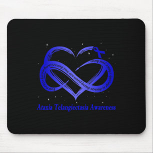 I Wear Blue For Ataxia Telangiectasia Awareness Wa Mouse Pad