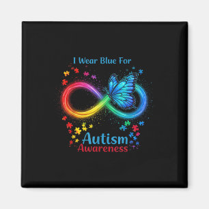 I Wear Blue For Autism Awareness - Autism Awarenes Magnet