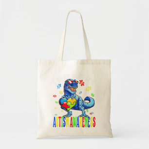 I Wear Blue For Autism Awareness, Autism Awareness Tote Bag