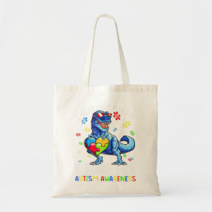 I Wear Blue For Autism Awareness, Autism Awareness Tote Bag