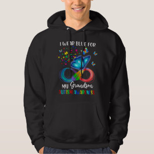 I Wear Blue For Autism Awareness Family Matching T Hoodie