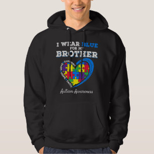 I Wear Blue For Autism Awareness Family Matching T Hoodie