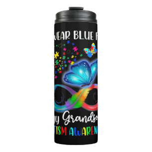 I Wear Blue For Autism Awareness Family Matching T Thermal Tumbler