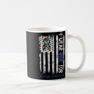 I Wear Blue For Autism Awareness Month Men Women K Coffee Mug