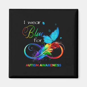 I Wear Blue For Autism Awareness Month Men Women K Magnet