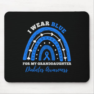 I Wear Blue For Granddaughter T1d Type 1 Diabetes Mouse Pad