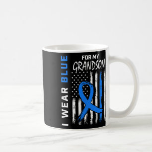 I Wear Blue For Grandson Diabetes Awareness Flag M Coffee Mug