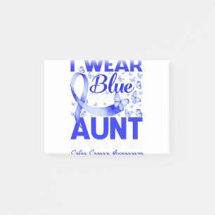 I Wear Blue For My Aunt Colon Cancer Awareness Post-it Notes
